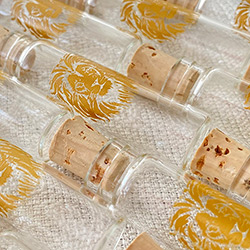 Buy Standard Cork & Vial with Lion - 17mm x 17mm x 70mm - holds 2 drams at House of Greco